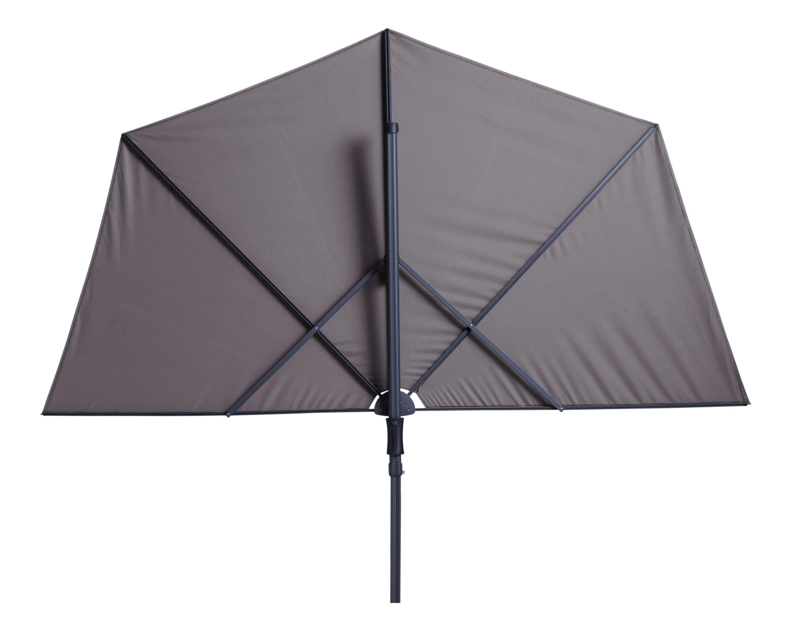 SONNENSCHIRM  270/150 cm  - Taupe/Schwarz, Basics, Textil/Metall (270/150cm)