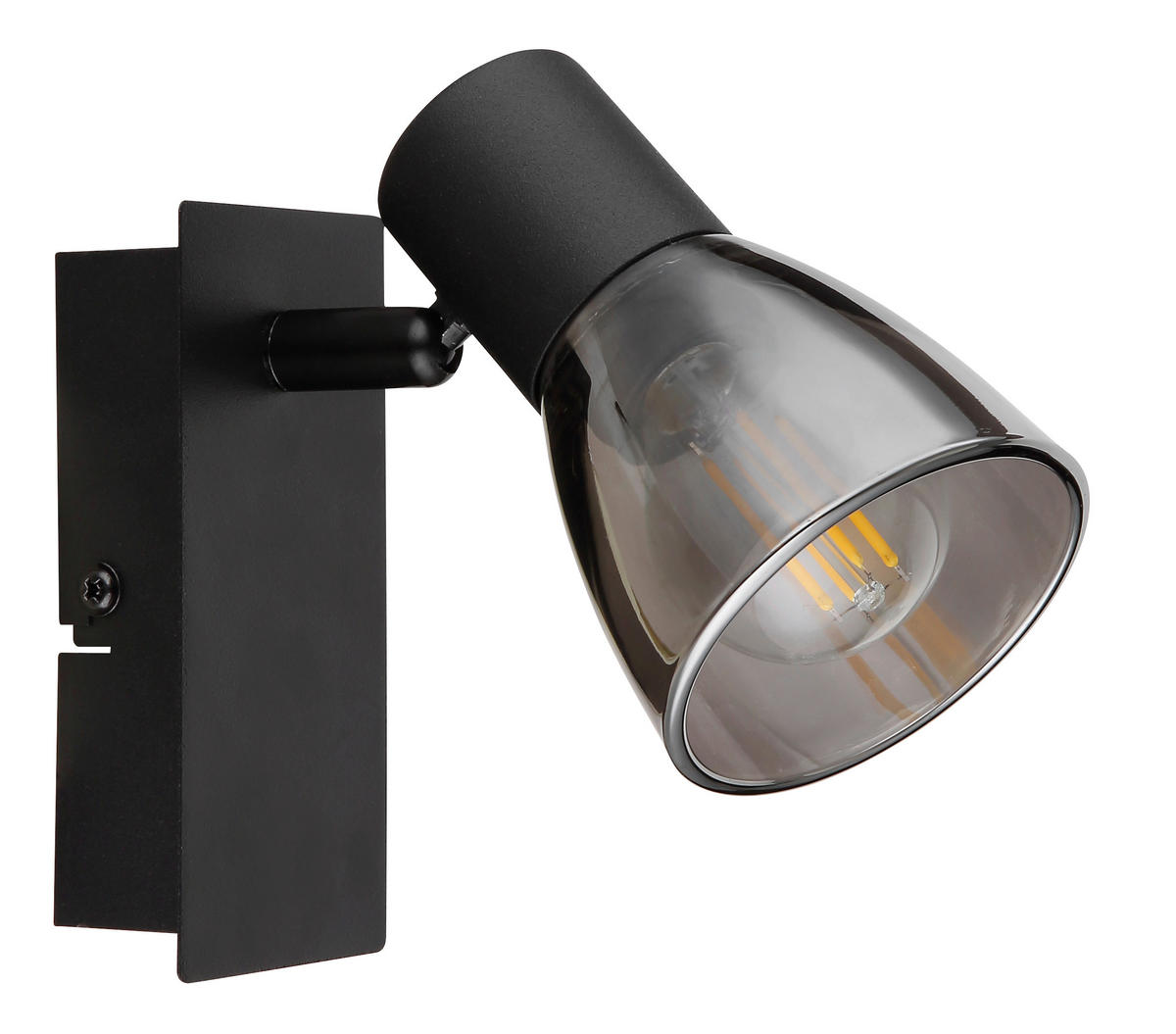 STRAHLER Claude 7/15,5/14 cm   - Schwarz, Design, Glas/Metall (7/15,5/14cm) - Globo