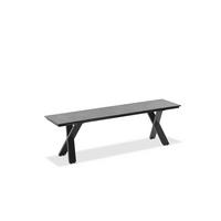 GARTENBANK 160/46/40 cm  in Grau  - Anthrazit/Grau, Design, Kunststoff/Metall (160/46/40cm)