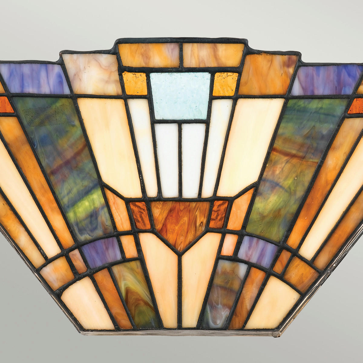 VÄGGLAMPA Elstead Inglenook 40.6/17.8/14 cm   - bronsfärgad, Romantik / Lanthus, metall/glas (40.6/17.8/14cm) - Elstead Lighting