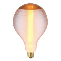 LED-LEUCHTMITTEL   E27 4 W  - Transparent/Messingfarben, Design, Glas/Textil (13/21cm) - Globo
