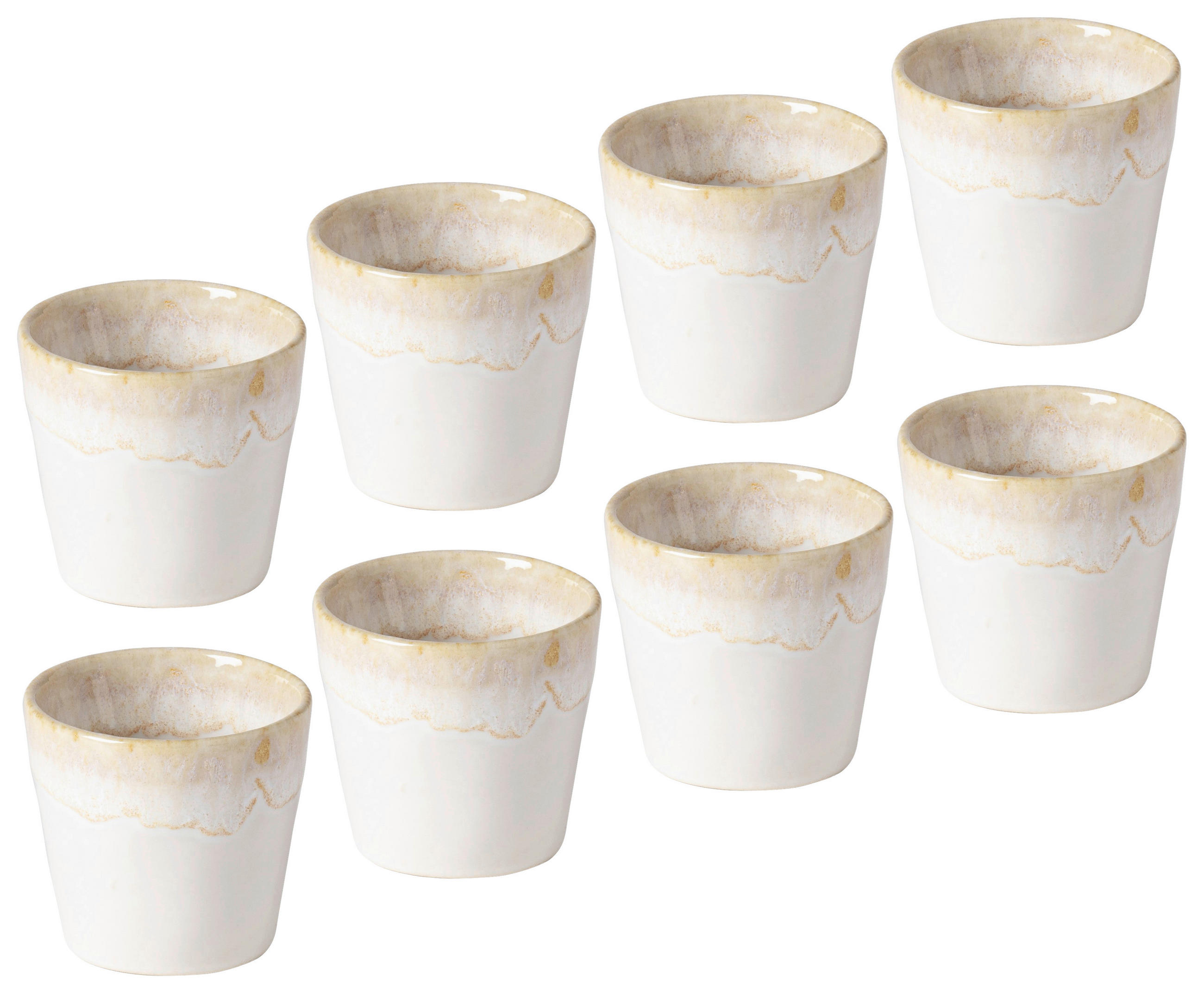 ESPRESSOTASSENSET 80ML GRESPRESSO 8-teilig  - Weiß, Basics, Holz/Keramik (80ml) - Costa Nova