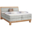 BOXSPRINGBETT 160/200 cm  in Eichefarben, Ecru  - Ecru/Eichefarben, Natur, Holz/Holzwerkstoff (160/200cm) - Valnatura