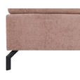 BOXSPRINGBETT 180/200 cm,  in Rosa, Topper, H4 + H4 = sehr fest  - Schwarz/Rosa, Design, Textil/Metall (180/200cm) - Esposa