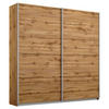 SCHWEBETÜRENSCHRANK  in Eichefarben  - Eichefarben/Alufarben, MODERN, Holzwerkstoff/Metall (181/210/62cm) - Rauch Möbel