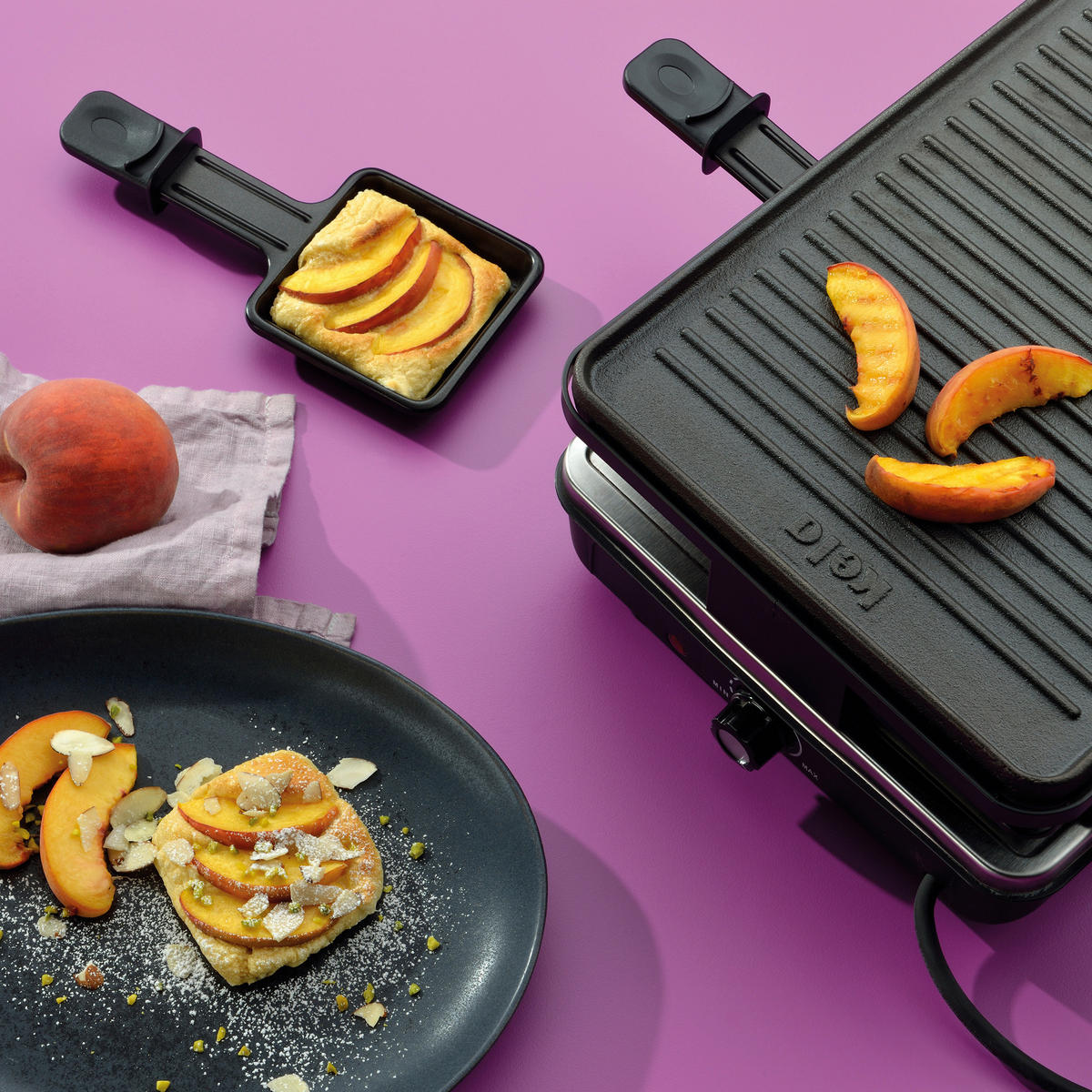 RACLETTE-GRILL Geneva  - Schwarz, KONVENTIONELL, Metall (40/24/13cm) - Kela