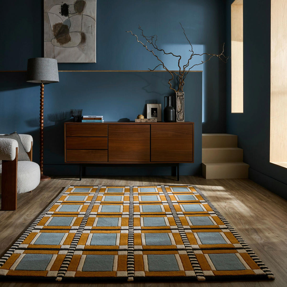 WOLLTEPPICH 200/290 cm Quadro Multicolor rechteckig  - Multicolor, Basics, Textil (200/290cm) - Flair Rugs
