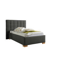 POLSTERBETT 100/200 cm,  in Anthrazit,  - Anthrazit/Naturfarben, MODERN, Holz/Textil (100/200cm) - Livetastic