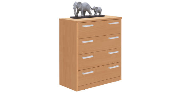 KOMMODE  in 72/84/36 cm  - Silberfarben/Buchefarben, Basics, Holzwerkstoff (72/84/36cm) - Xora