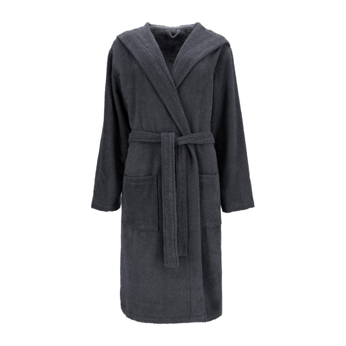 BADEMANTEL Samu XS Unisex  - Grau, Design, Textil (XSnull) - Vossen