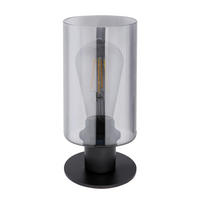 TISCHLEUCHTE - Schwarz/Grau, Design, Glas/Metall (10/21,5cm) - Globo