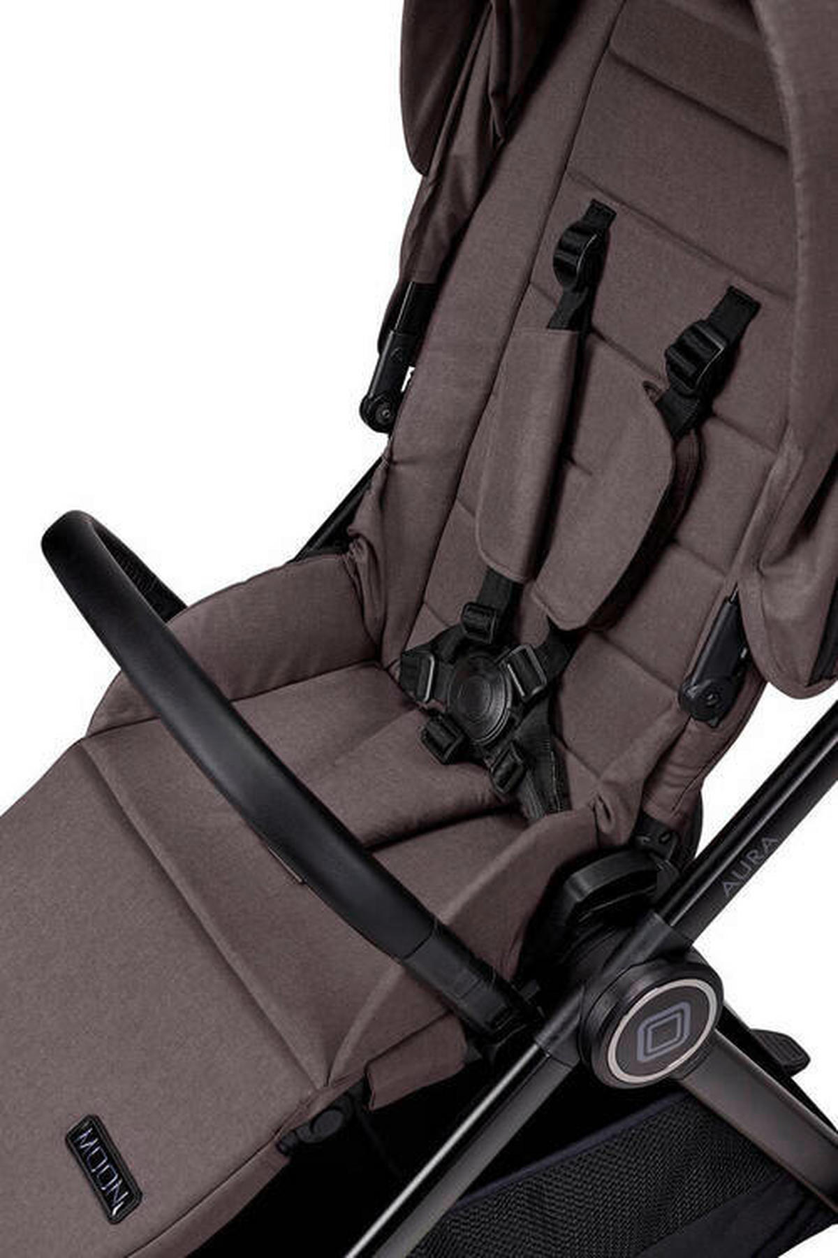 KINDERWAGENSET Aura Set  - Dunkelbraun, Basics (140/61/115cm) - Moon
