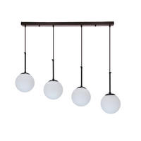 HÄNGLAMPA Pompei 84/15/135 cm  - vit/svart, Basics, metall (84/15/135cm)