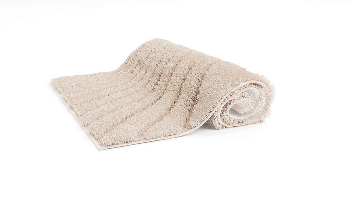 BADEMATTE Beige 60/100 cm  - Beige, Basics, Kunststoff/Textil (60/100cm) - Grund