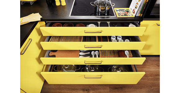 EINBAUKÜCHE   - Gelb, Design, Holzwerkstoff - Novel