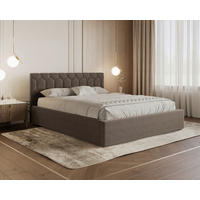 POLSTERBETT Lattenrost, Bettkasten Braun 180/200 cm  - Schwarz/Braun, MODERN, Holz/Kunststoff (180/200cm) - Livetastic