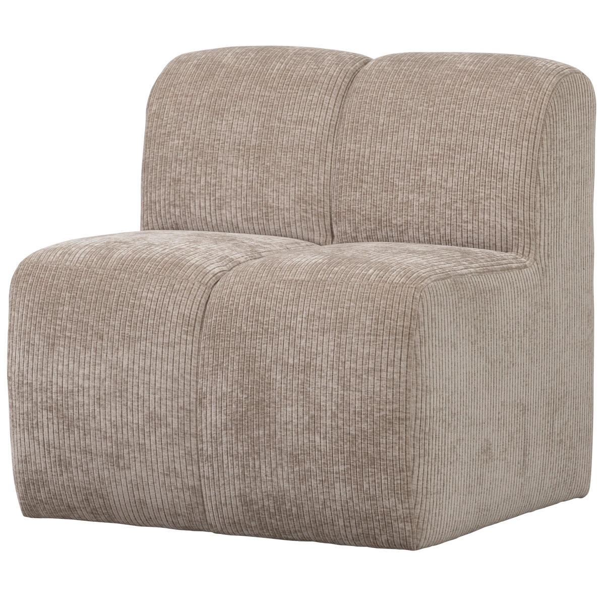 SITZBANKELEMENT 84/83/73 cm Webstoff Sandfarben Kunststoff  - Sandfarben, MODERN, Kunststoff/Textil (84/83/73cm) - Livetastic