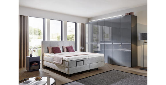 DREHTÜRENSCHRANK in Anthrazit - Anthrazit/Schwarz, Design, Glas/Holzwerkstoff (298/240/630cm) - Dieter Knoll