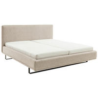 POLSTERBETT COMO 180/200 cm  in Beige  - Beige/Schwarz, Design, Textil/Metall (180/200cm) - Schöner Wohnen