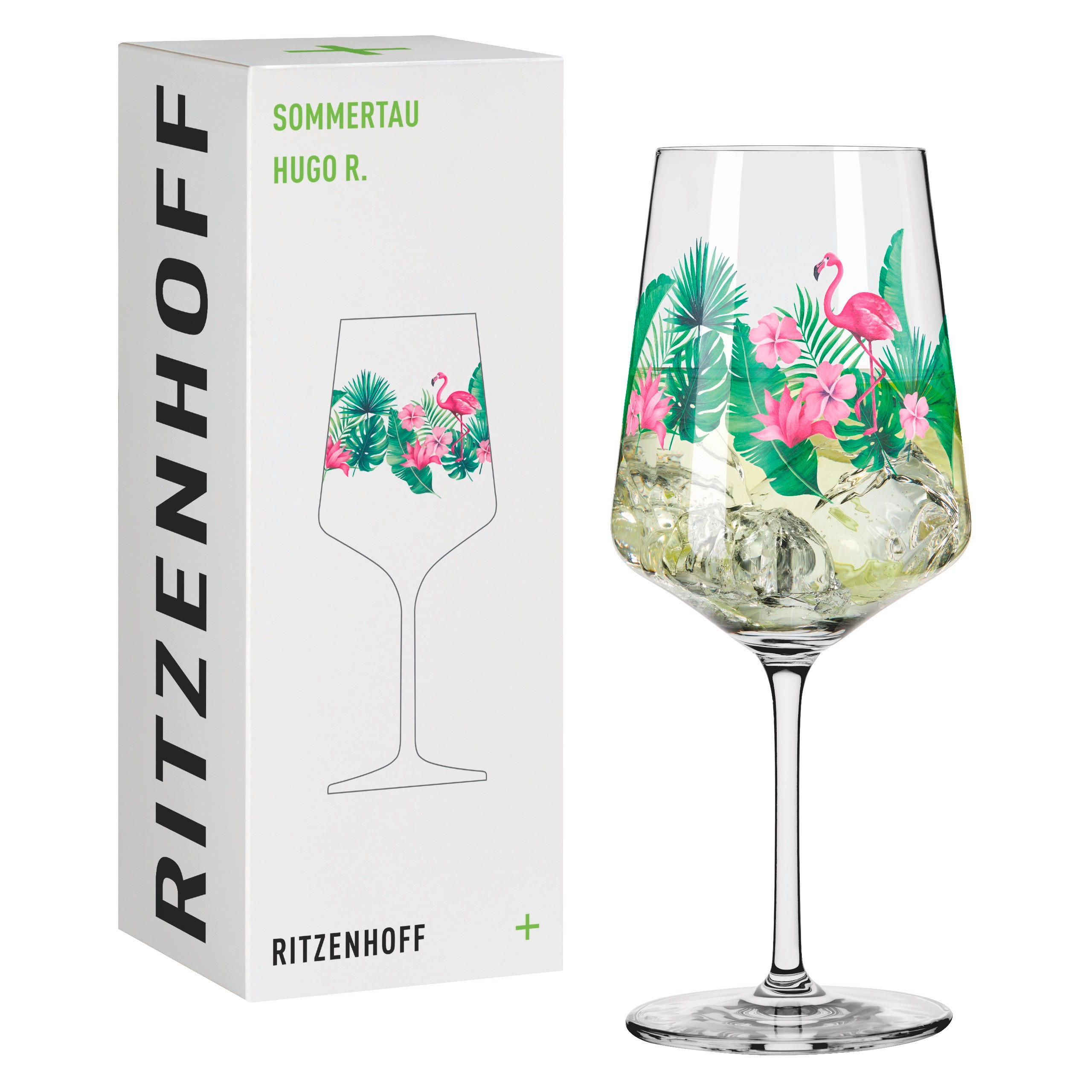 SPRITZERGLAS 544 ml  - Pink/Grün, LIFESTYLE, Glas (8,3/22,5/8,3cm) - Ritzenhoff