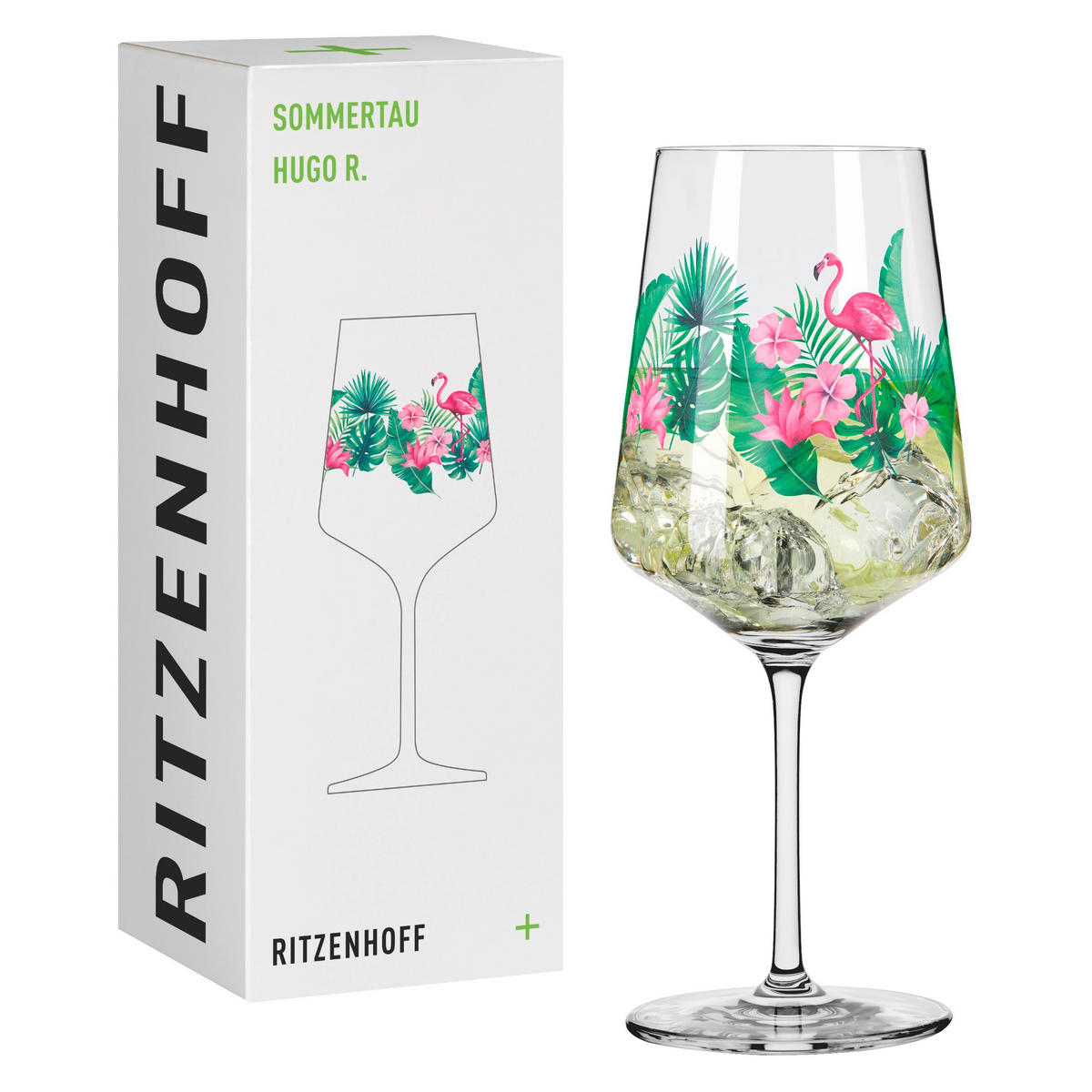 SPRITZERGLAS 544 ml  - Pink/Grün, LIFESTYLE, Glas (8,3/22,5/8,3cm) - Ritzenhoff