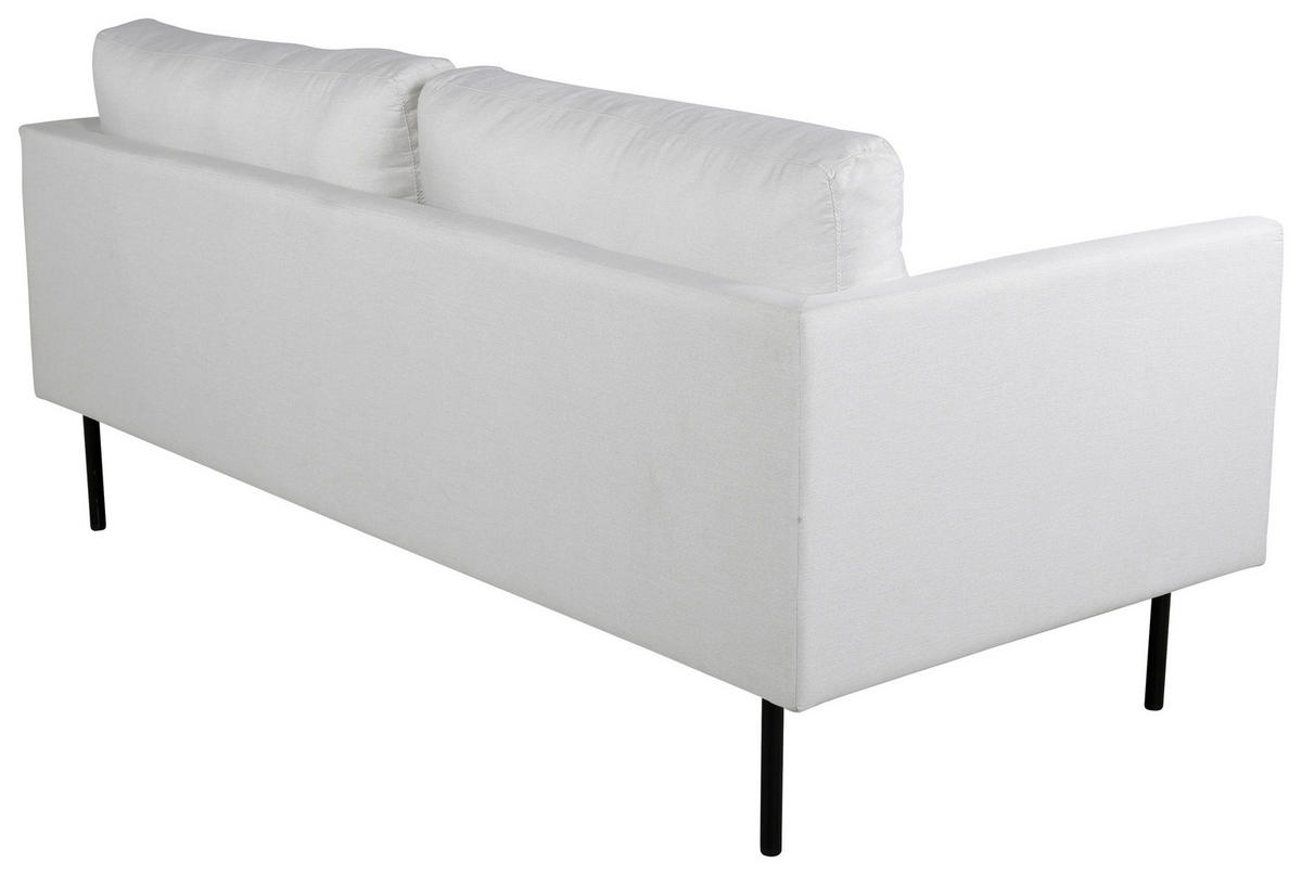 2-SITS SOFFA i metall, textil cremefärgad, svart  - svart/cremefärgad, Design, metall/textil (180/78/80cm) - Livetastic