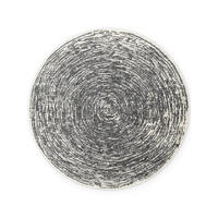 WEBTEPPICH 120 cm Gloria Creme, Grau rund  - Creme/Grau, Design, Kunststoff/Textil (120cm) - Hanse Home