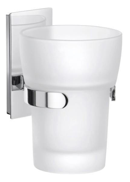 ZAHNPUTZBECHER Metall, Glas  - Chromfarben, Basics, Glas/Metall (7/11,2/9cm) - Smedbo