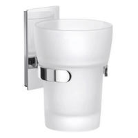 ZAHNPUTZBECHER Metall, Glas  - Chromfarben, Basics, Glas/Metall (7/11,2/9cm) - Smedbo