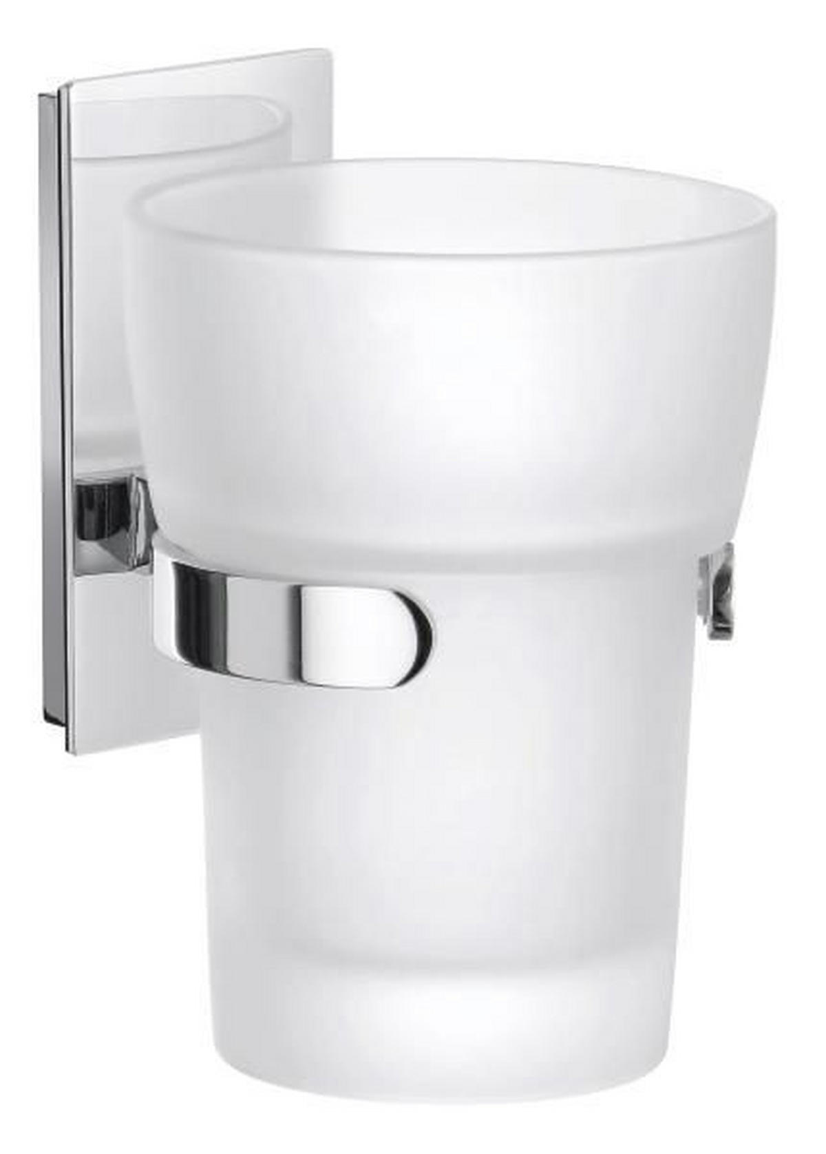 ZAHNPUTZBECHER Metall, Glas  - Chromfarben, Basics, Glas/Metall (7/11,2/9cm) - Smedbo