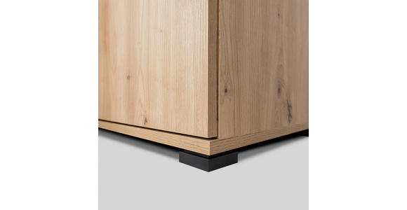 SIDEBOARD  130/87/40 cm 4 Schublade(n)  - Kaschmir/Schwarz, KONVENTIONELL, Holzwerkstoff/Metall (130/87/40cm) - Carryhome