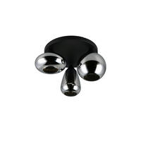 DECKENLEUCHTE LUMINA 48,5/24,5 cm   - Schwarz Hochglanz/Schwarz, Trend, Glas/Metall (48,5/24,5cm) - Trio Leuchten