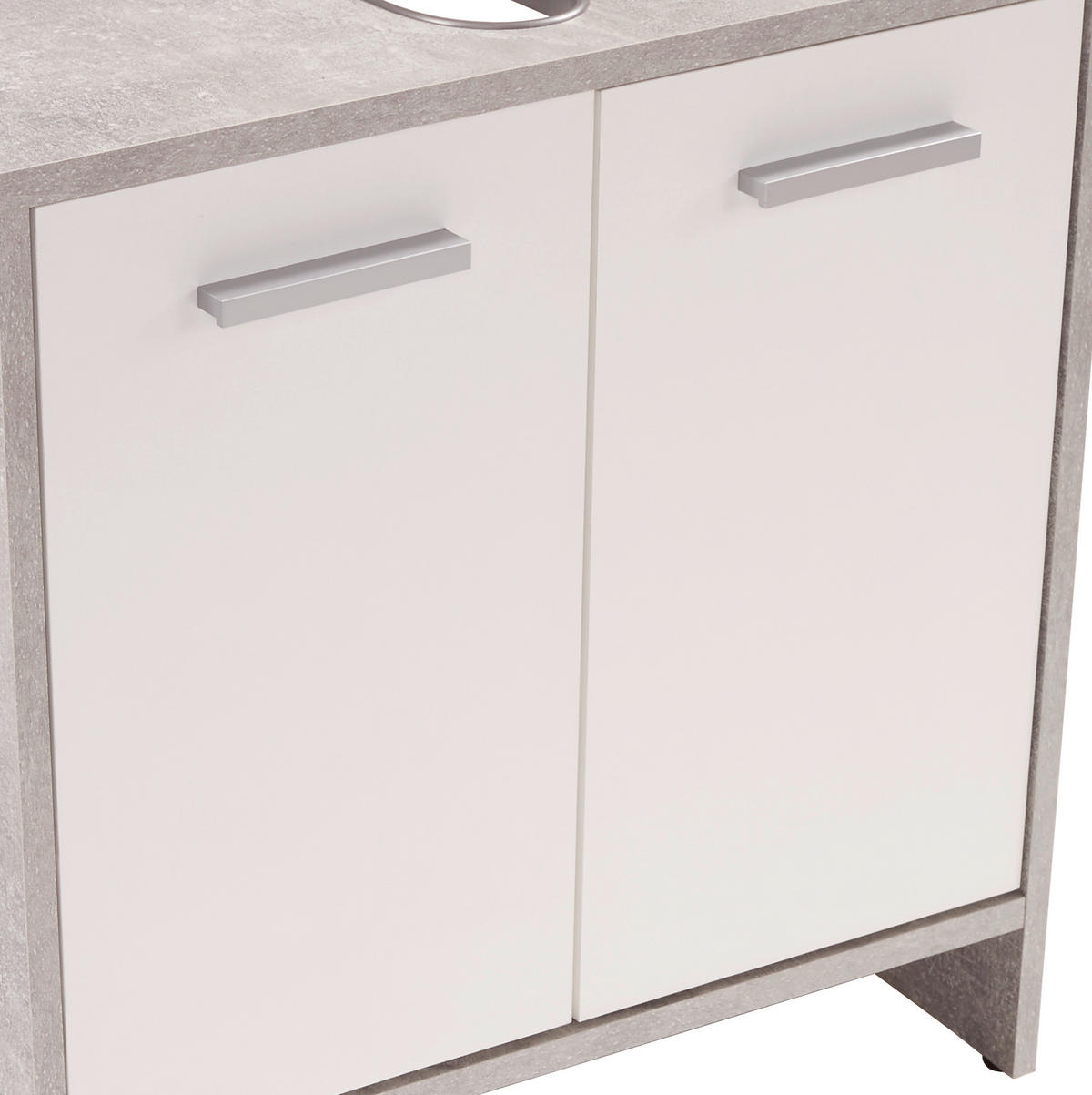 WASCHBECKENUNTERSCHRANK 60,4/55/28 cm  - Chromfarben/Hellgrau, MODERN, Holzwerkstoff/Kunststoff (60,4/55/28cm) - MID.YOU