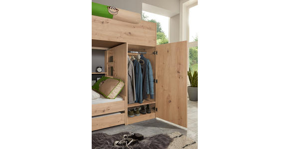 ETAGENBETT 90/200 cm Eiche Artisan  - Eiche Artisan, Design, Holzwerkstoff (90/200cm) - Xora