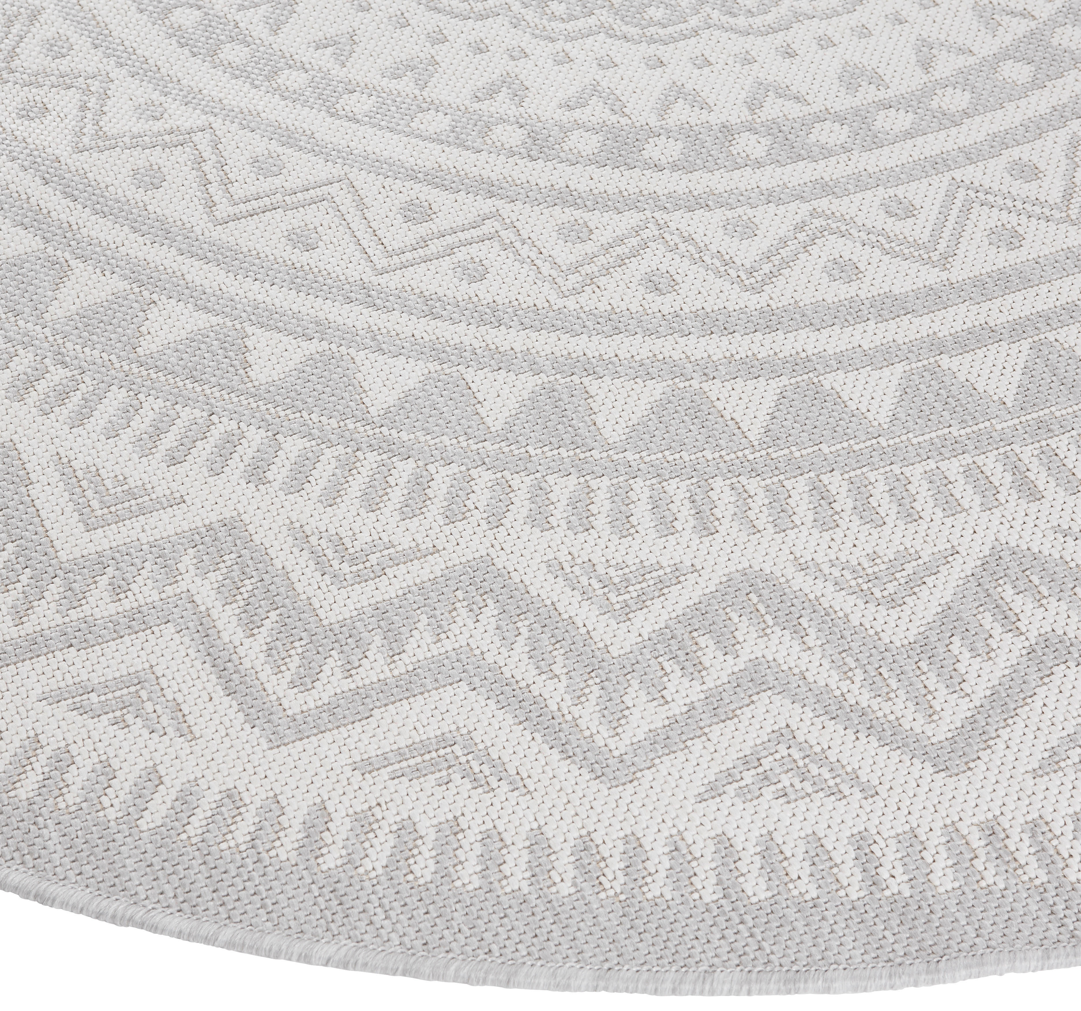 UTOMHUSMATTA Visby  - vit/silver, Design, textil (120cm) - Novel