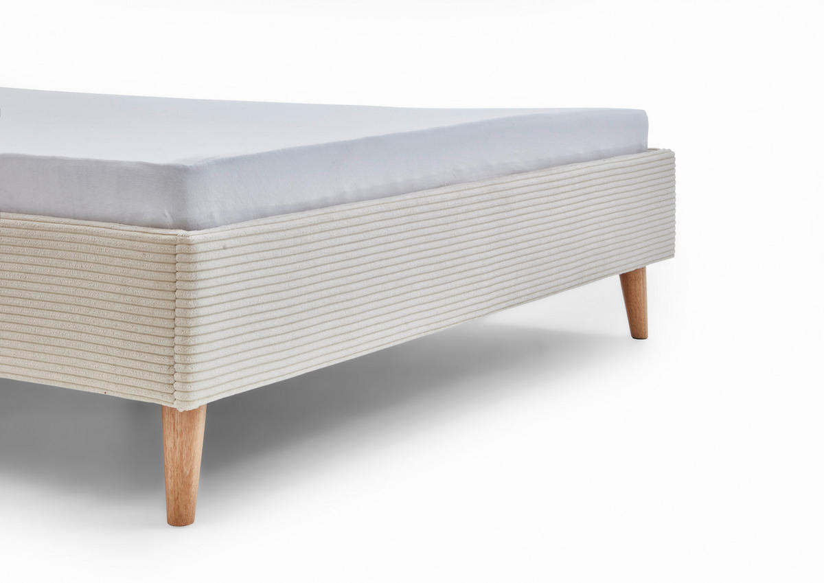 POLSTERBETT Beige 140/200 cm  - Eichefarben/Beige, Trend, Holz/Textil (140/200cm) - Boxxx