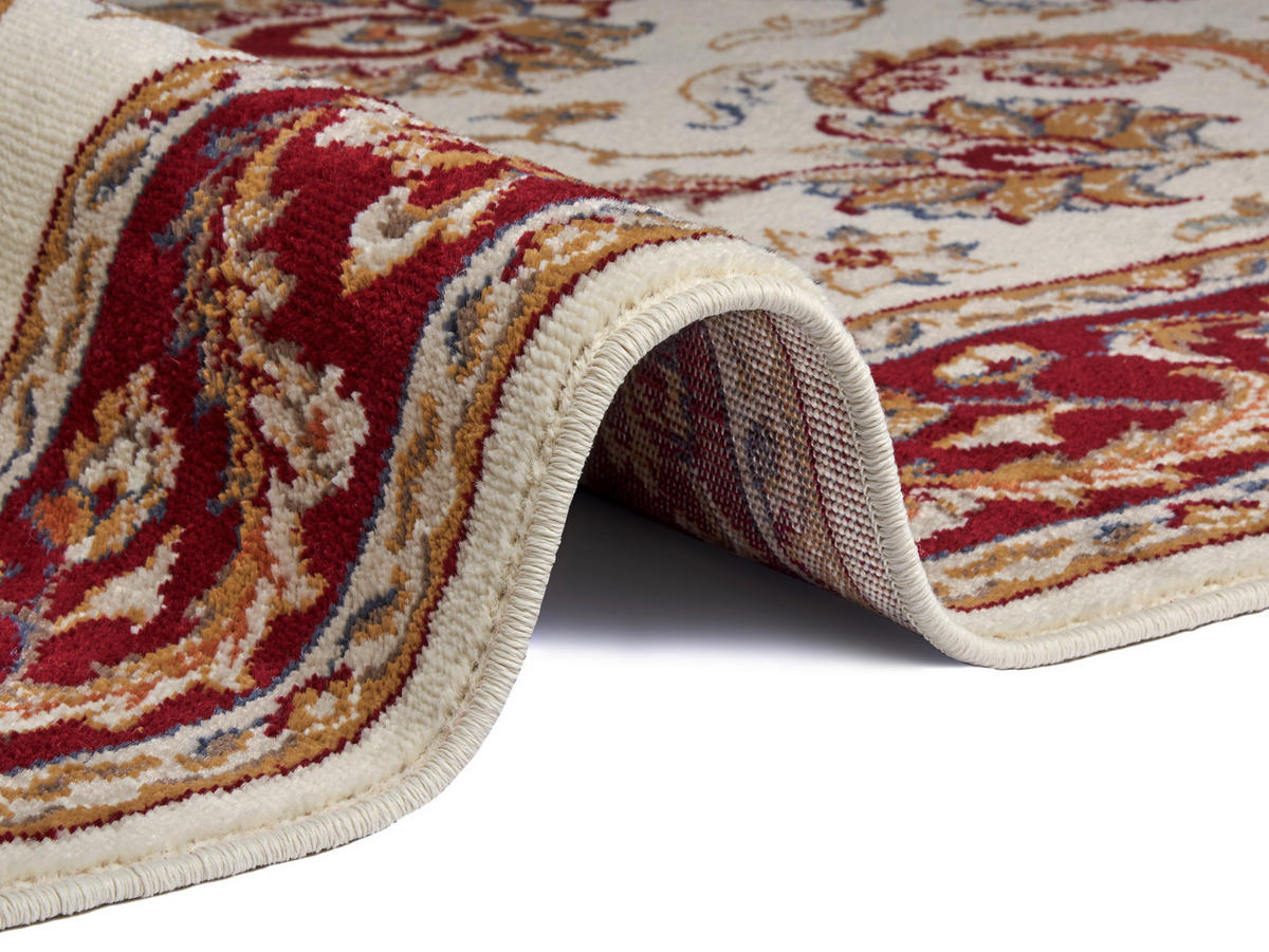 FLACHWEBETEPPICH  Wohnzimmer 200/280 cm Luxor Creme, Rot rechteckig  - Rot/Creme, Basics, Kunststoff/Textil (200/280cm) - Hanse Home