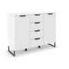 SIDEBOARD  in 120/92/42 cm  - Dunkelgrau/Weiß, Design, Holzwerkstoff/Metall (120/92/42cm) - Carryhome