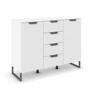 SIDEBOARD  in 120/92/42 cm  - Dunkelgrau/Weiß, Design, Holzwerkstoff/Metall (120/92/42cm) - Carryhome