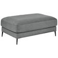 HOCKER Badia Base Feincord Grau  - Schwarz/Grau, Design, Textil/Metall (120/43/90cm) - Dieter Knoll