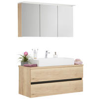 BADEZIMMER  in 120 cm  - Eichefarben, MODERN, Glas/Keramik (120cm) - Dieter Knoll