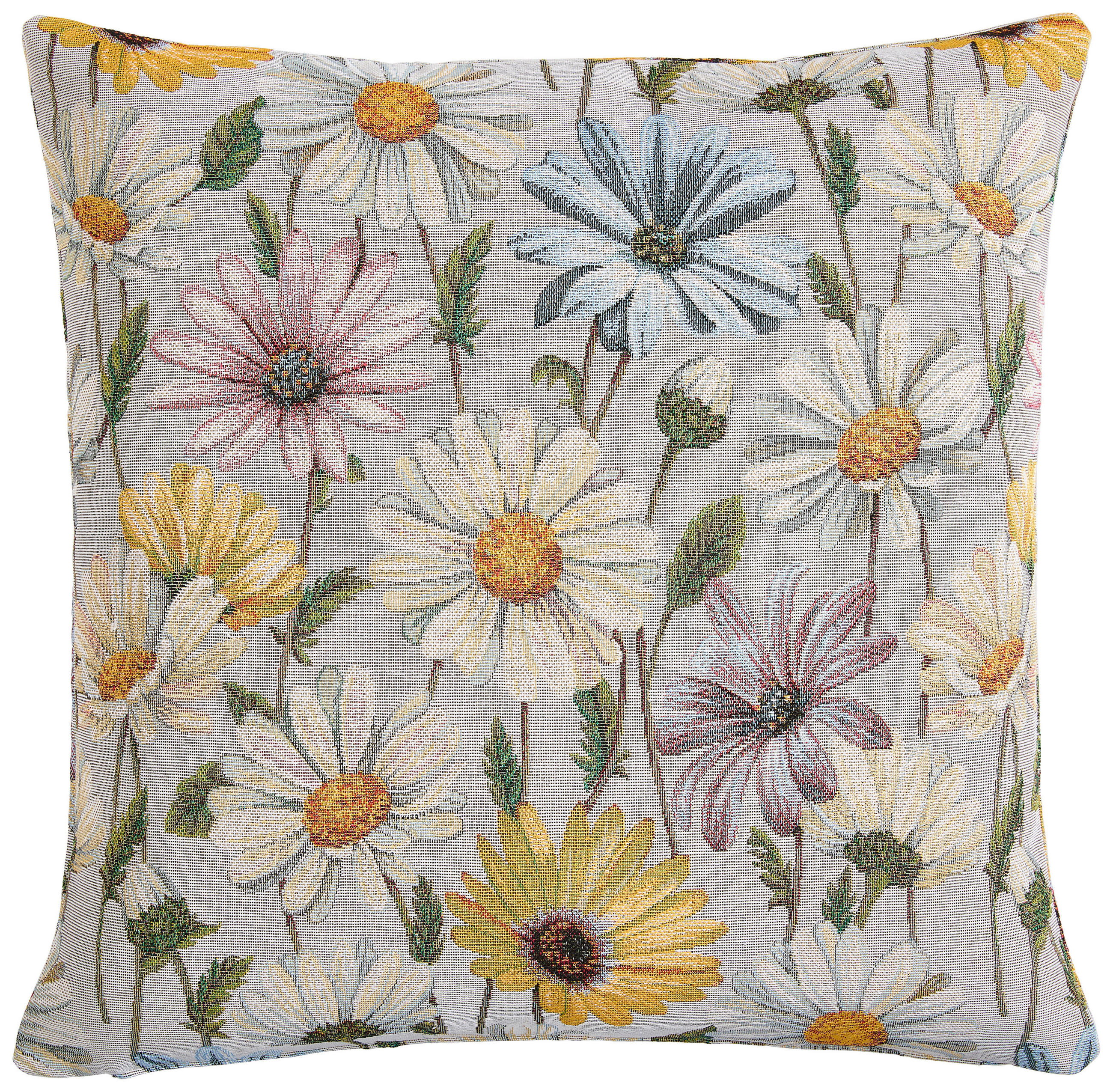 Esposa Kissenbezug Margerite Grau, Orange, Weiß, Hellblau 45x45 cm