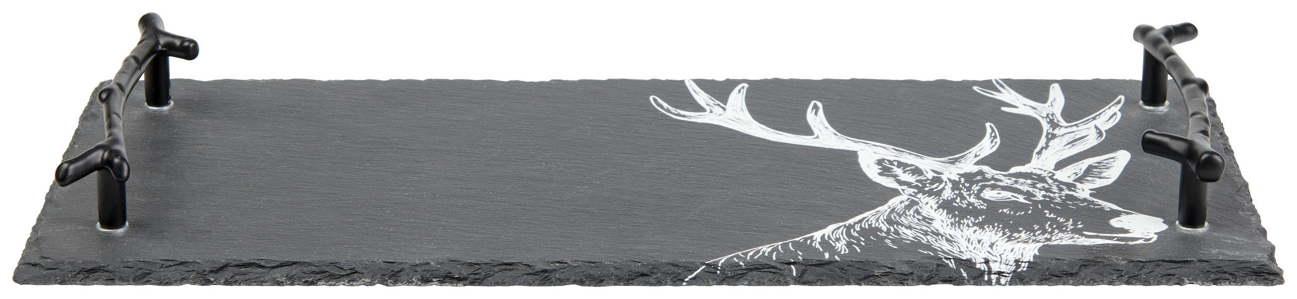 DEKOTABLETT   35/15,5/3 cm   - Schwarz, Basics, Stein/Metall (35/15,5/3cm)