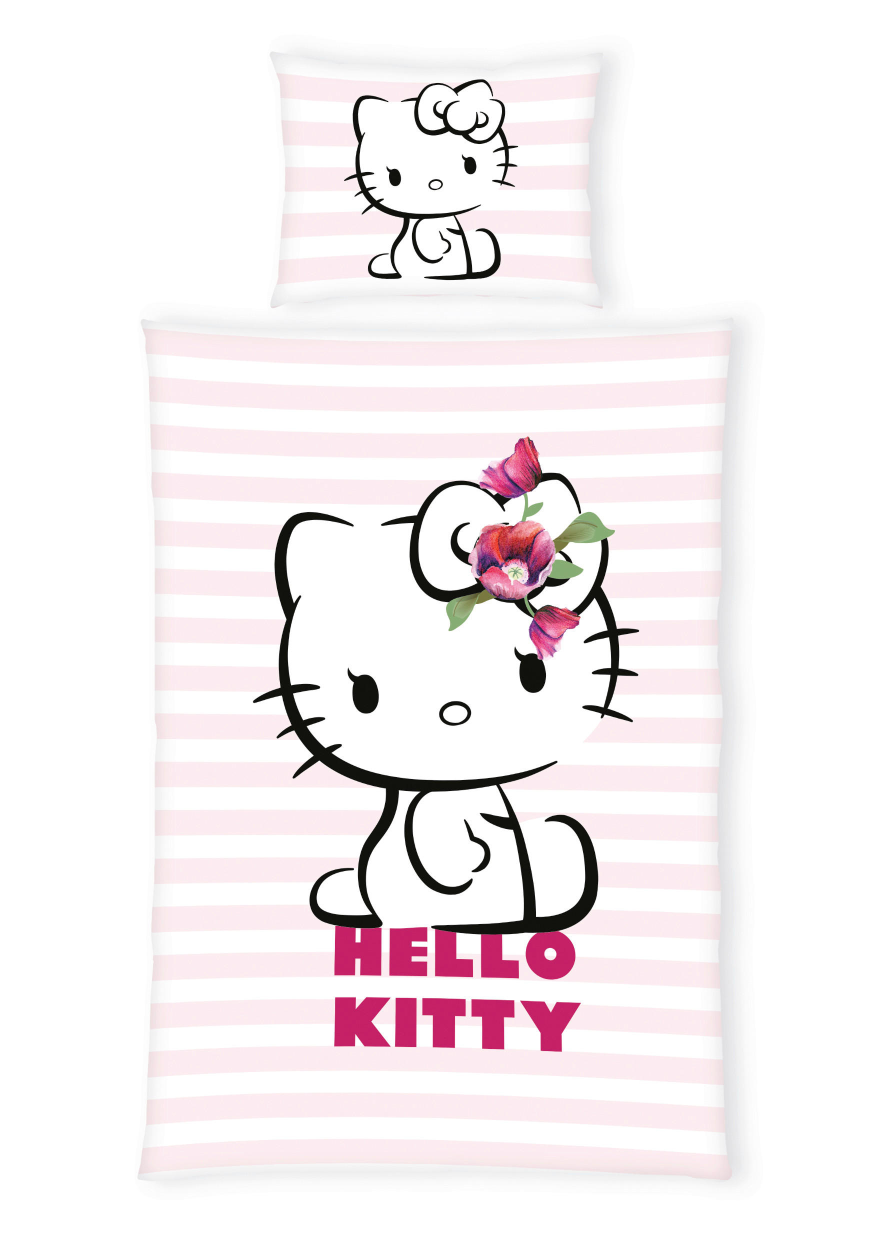 POSTELJINA ZA MLADE HELLO KITTY 140/200 cm višebojna  - višebojna, Konvencionalno, tekstil (140/200cm) - Hello Kitty
