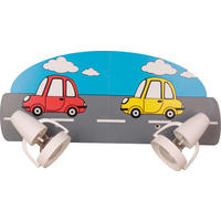 KINDERWANDLEUCHTE  18/45/16 cm  - Blau/Gelb, Basics, Holzwerkstoff/Kunststoff (18/45/16cm)