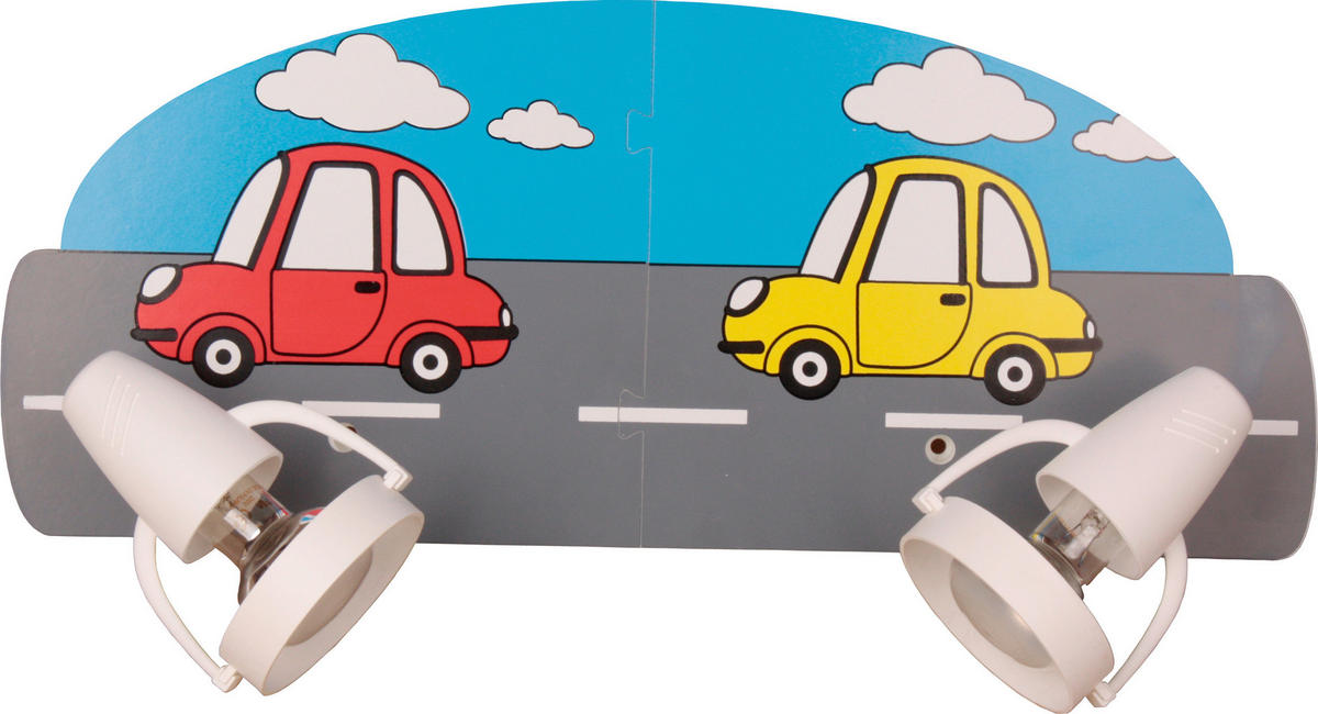 KINDERWANDLEUCHTE  18/45/16 cm  - Blau/Gelb, Basics, Holzwerkstoff/Kunststoff (18/45/16cm)