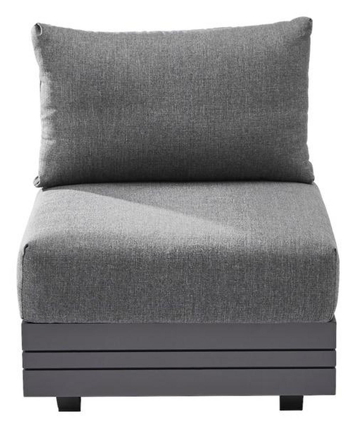 LOUNGESESSEL  - Dunkelgrau/Graphitfarben, Design, Textil/Metall (74/76/74/81cm) - Zebra 