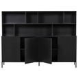 BUFFET Schwarz  200/150/44 cm  - Schwarz, Design, Holz/Holzwerkstoff (200/150/44cm) - Ambia Home