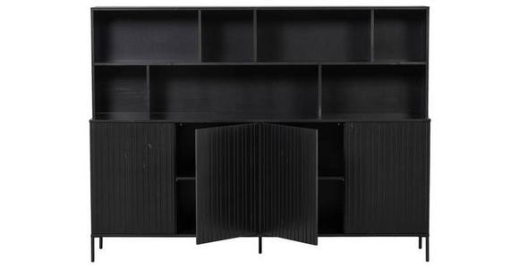 BUFFET Schwarz  200/150/44 cm  - Schwarz, Design, Holz/Holzwerkstoff (200/150/44cm) - Ambia Home