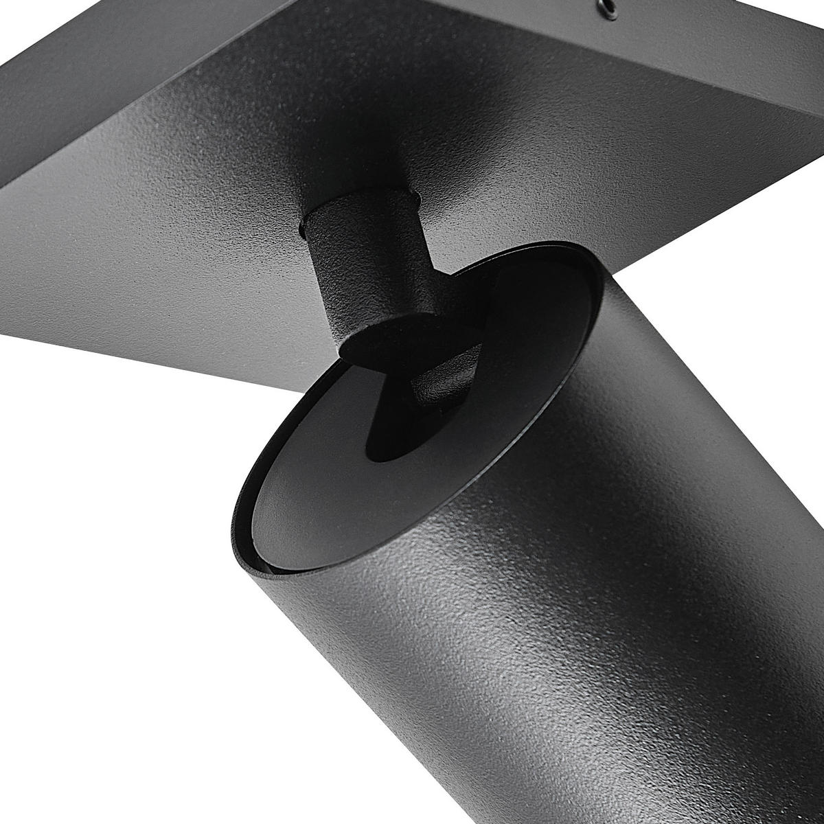 DECKENSTRAHLER - Schwarz, Design, Metall (6/6/12,5cm)